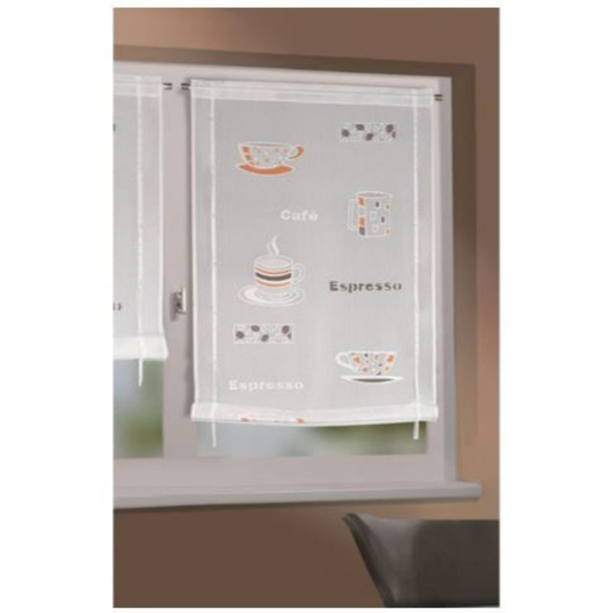 Bändchenrollo "Cafe" von Albani - Raffgardine für Küchenfenster
