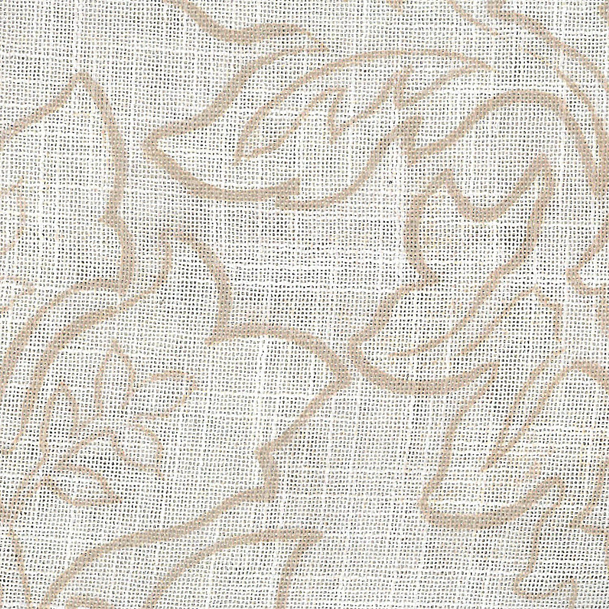 Nahaufnahme Fertigschal Idara beige von Albani - Vorhang mit verdeckten Schlaufen