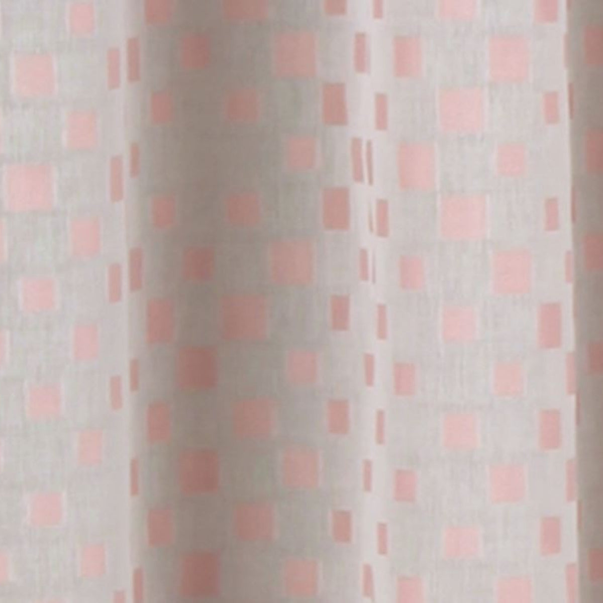 Nahaufnahme Schlaufenschal "Kästchen" rosa von Albani - Vorhang mit Gardinenband