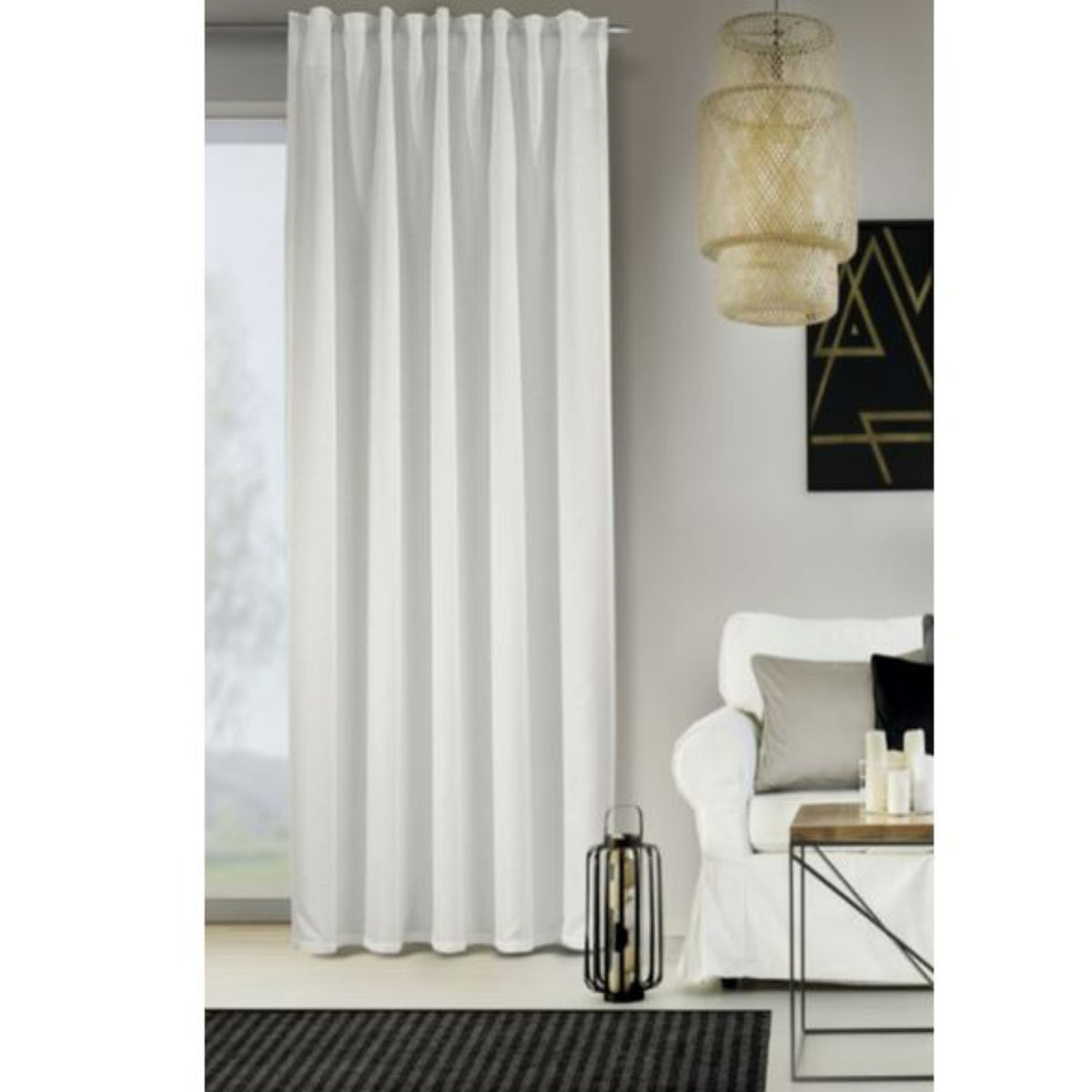 Fertigschal Leo beige von Albani - Vorhang mit verdeckten Schlaufen