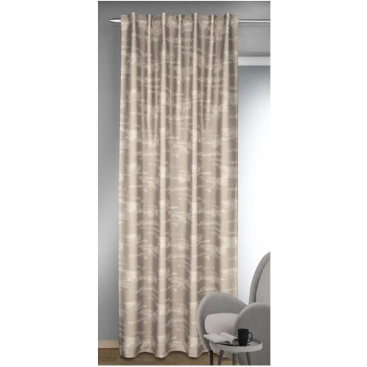 Fertigschal Penelope beige von Albani - Vorhang mit verdeckten Schlaufen
