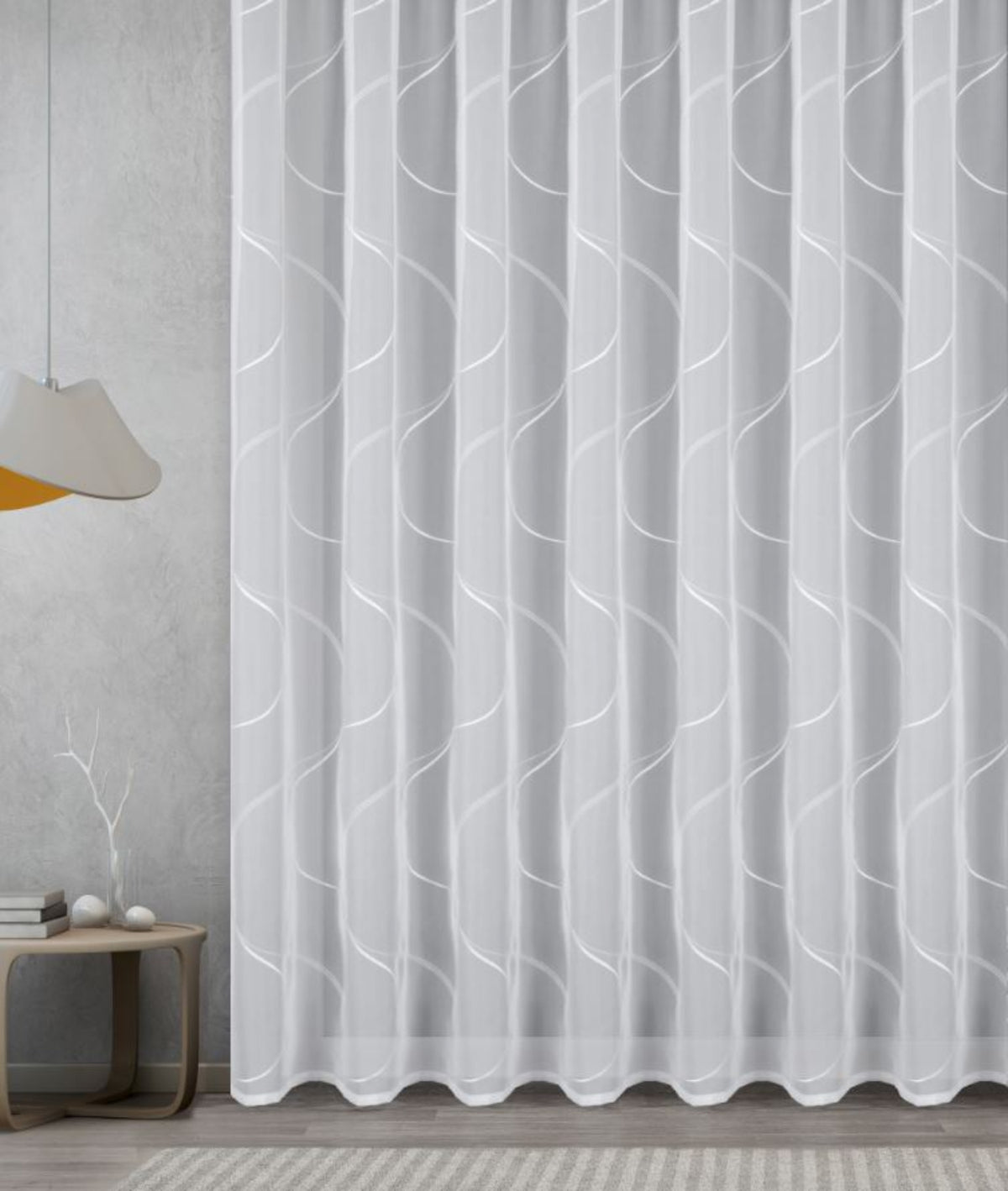 Fertigstore Sascha weiß von Albani - moderene Gardinen mit Gardinenband für einfache Montage - elegante Fensterdekoration