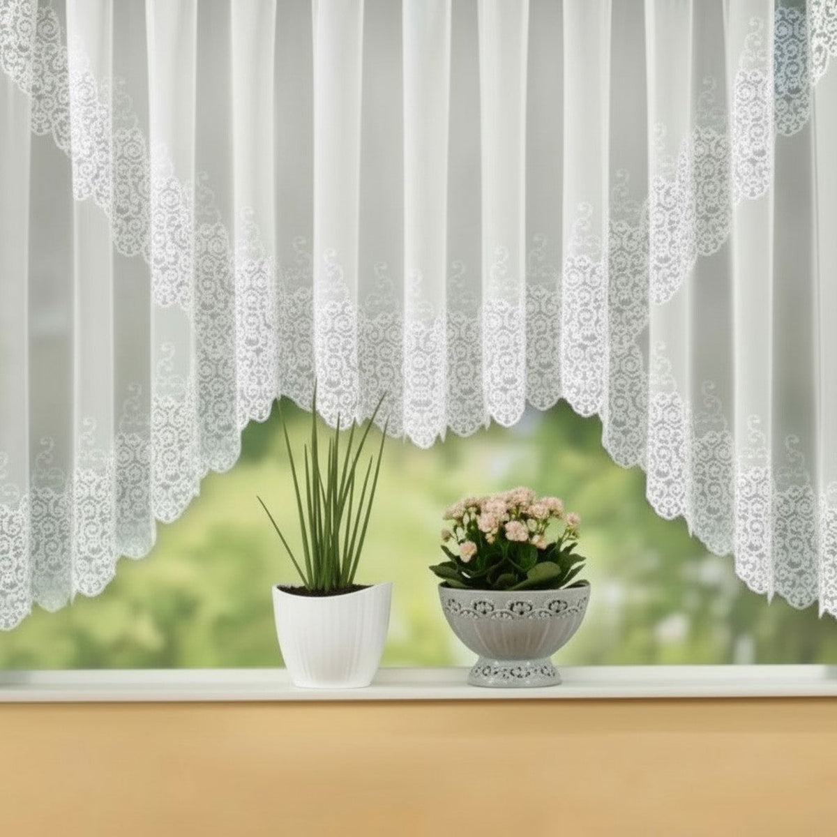Fensterstore Conrad weiss von Albani - Fertiggardine mit Kräuselband