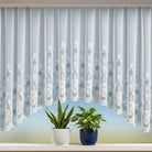 Fensterstore Petra weiß von Albani - Blumenfenster Gardinen für Wohnzimmer