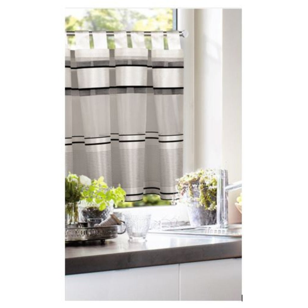 Schlaufenpanneau Buzz von Albani - Küchenvorhang mit Streifen