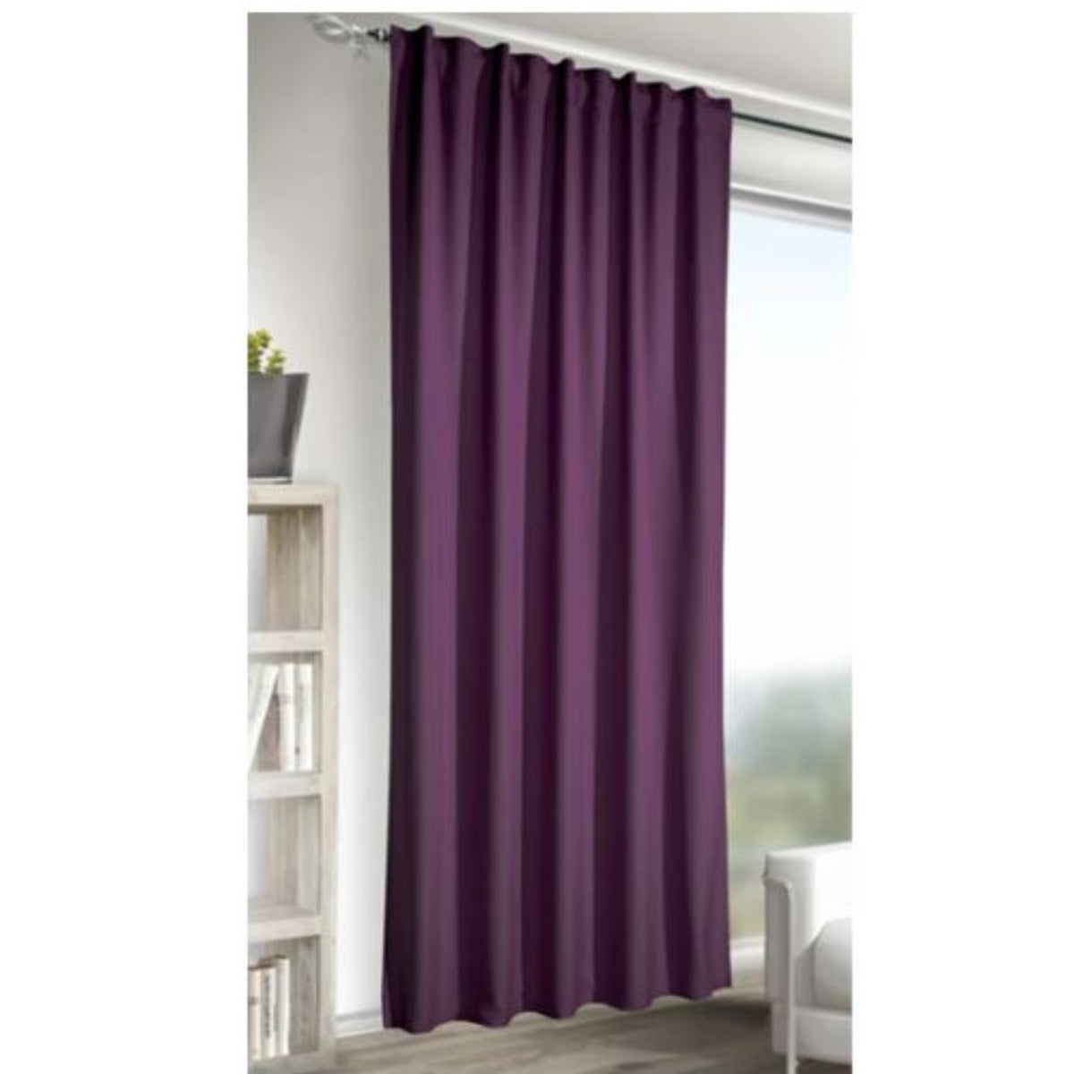 Fertigschal violett von Albani - Dekoschal mit verdeckten Schlaufen
