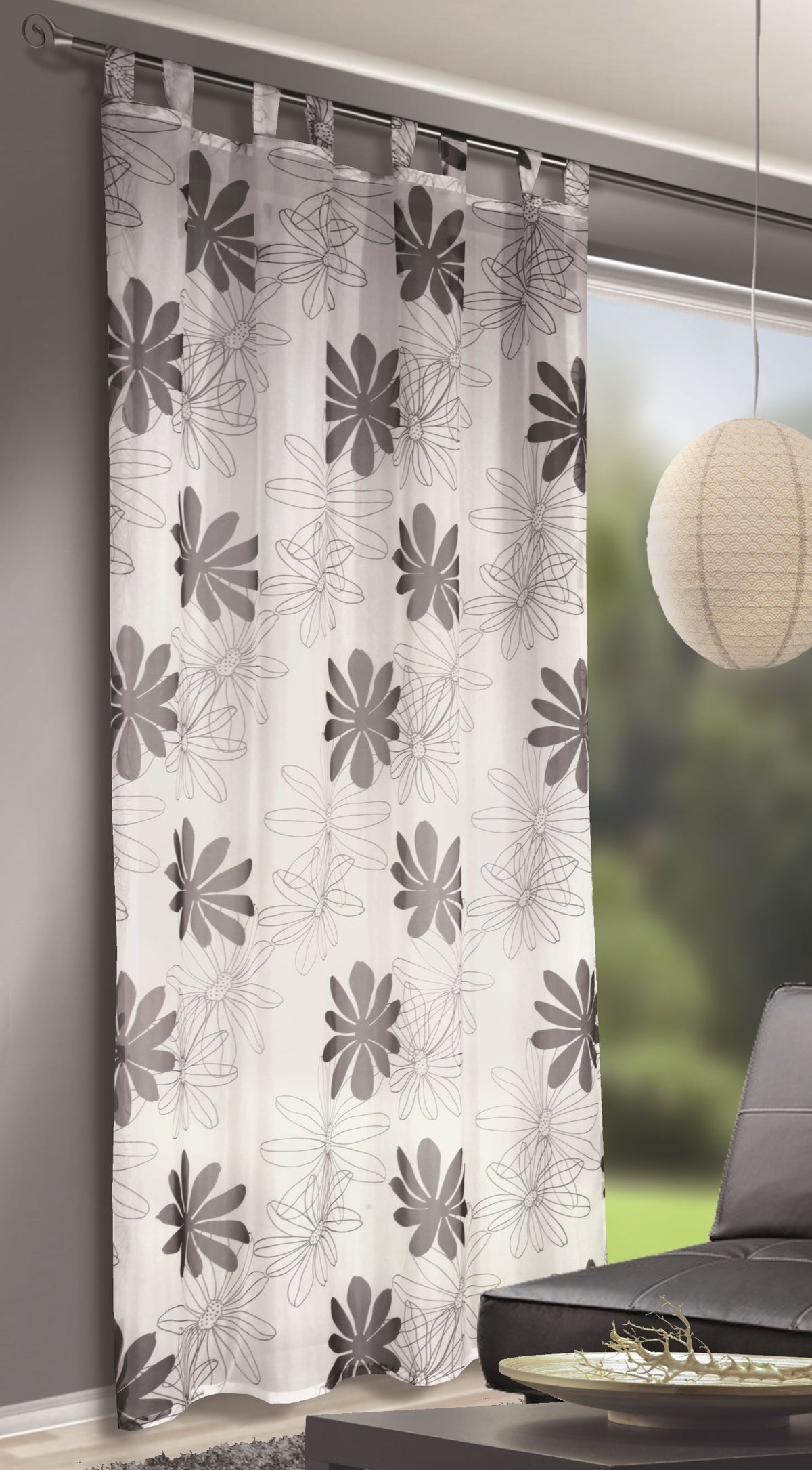 Schlaufenschal "Blossom" grau von Albani