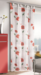 Schlaufenschal "Florina" rot von Albani - Vorhang mit Schlaufen und Gardinenband