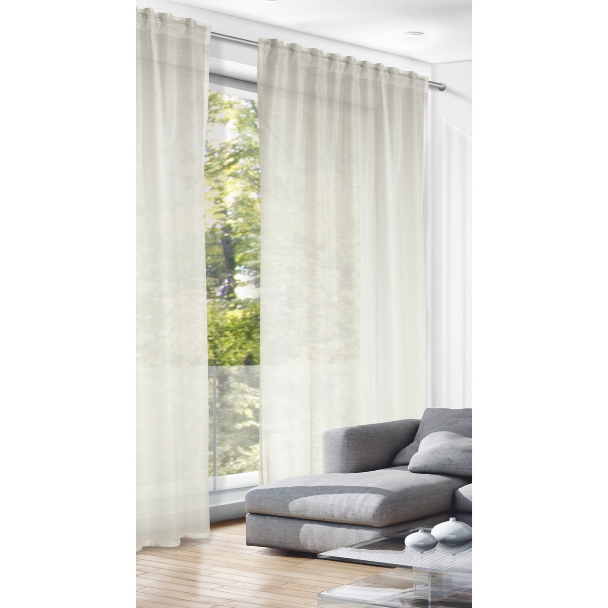 Fertigschal Maxi beige von Albani - Vorhang mit verdeckten Schlaufen