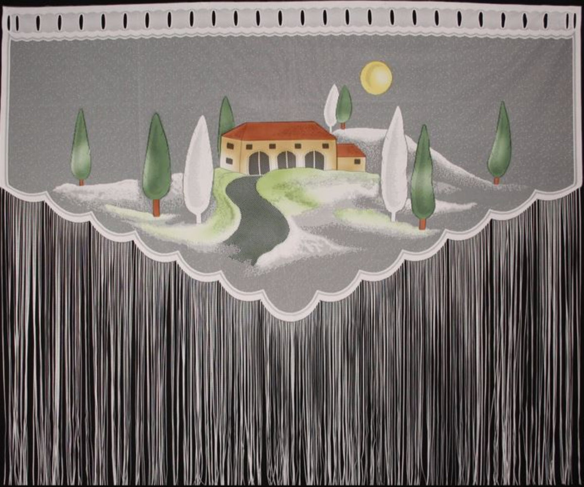 Detailbild Jacquard Fadenstore "Toscana" rot-grün von Albani