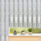 Jacquard Store weiß von Albani 125x300 cm - Fertiggardine mit Kräuselband