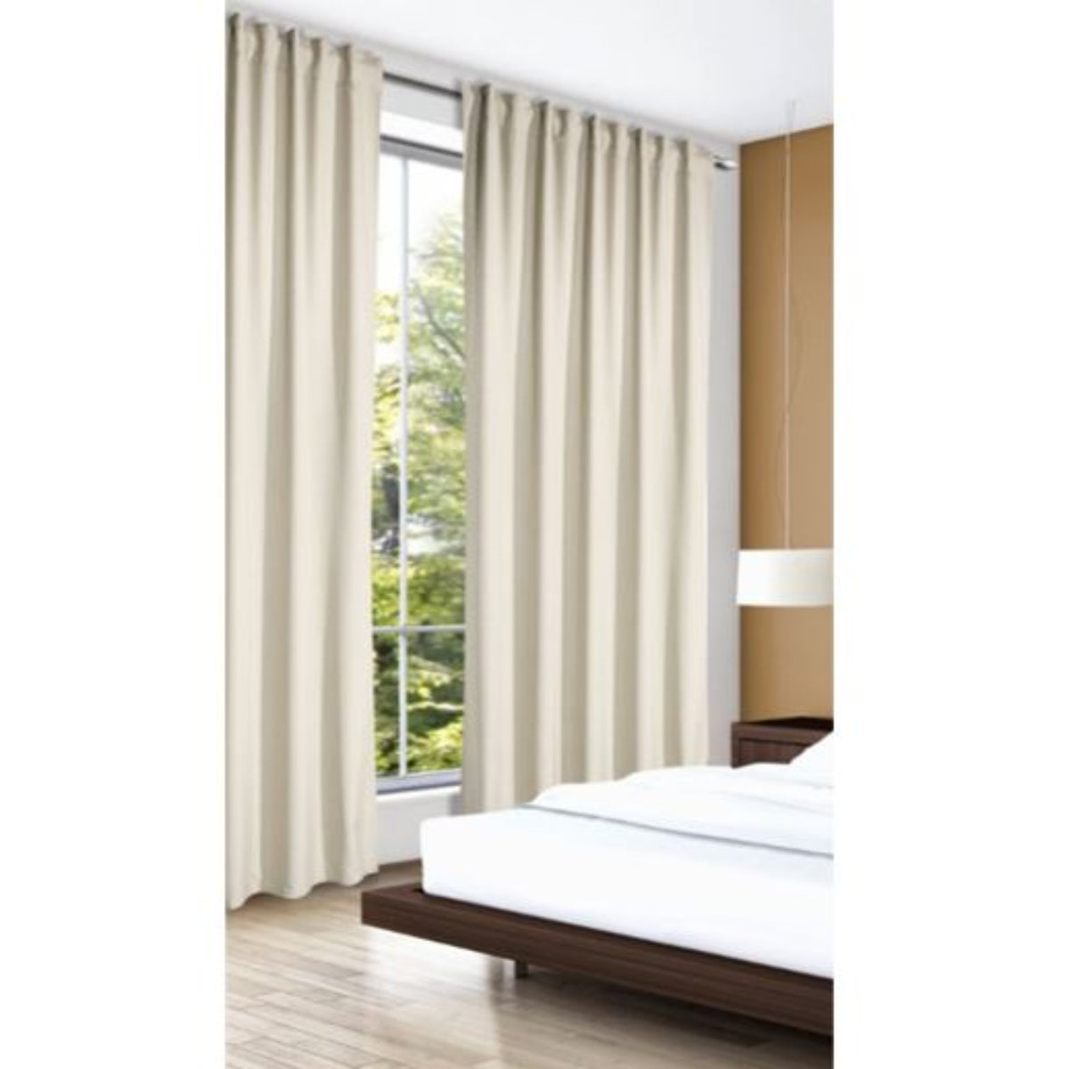 Fertigschal beige von Albani - Dekoschal mit verdeckten Schlaufen