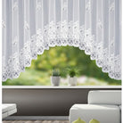 Fensterstore C-Bogen "Karin" weiß von Albani - Fertigstore mit Gardinenband