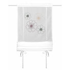 Bändchenrollo weiß mit farbigen Blumen von Albani - Raffrollo für Küchenfenster