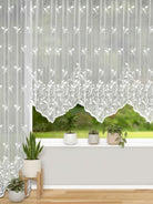 Fensterstore Jacquard weiß von Albani - Fertiggardine mit Kräuselband