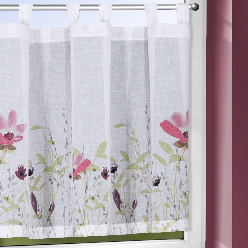 Schlaufenpanneau Evi von Albani - Scheibengardine mit Blumenmuster