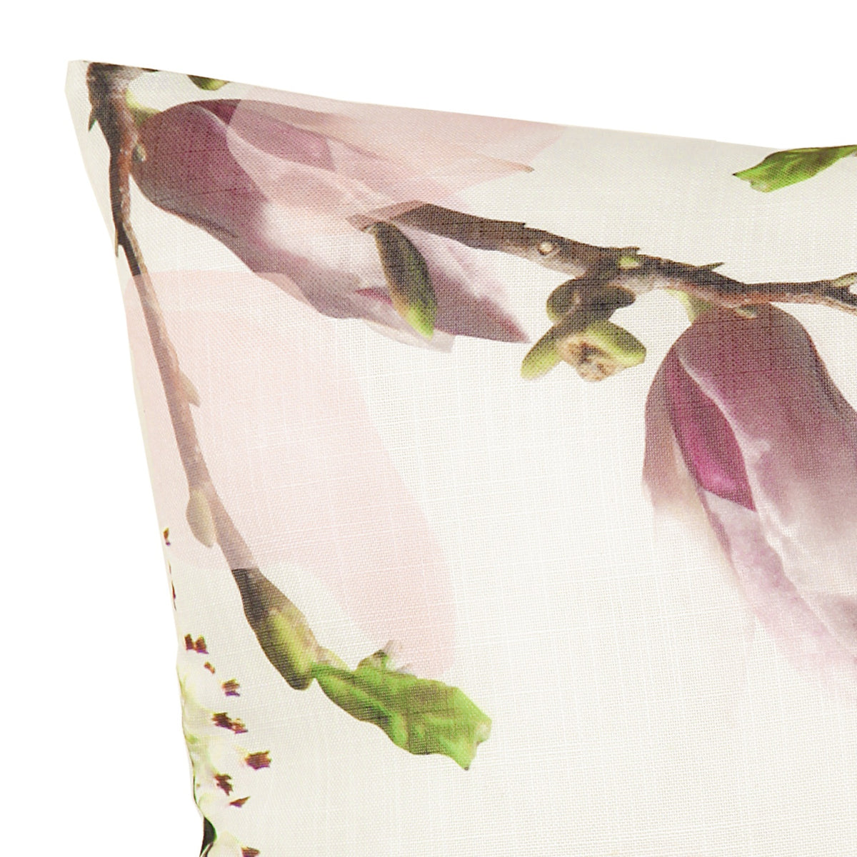 Kissenhülle Shiva rosa von Albani - moderne Kissenhülle mit Magnoliendesign - Detailansicht