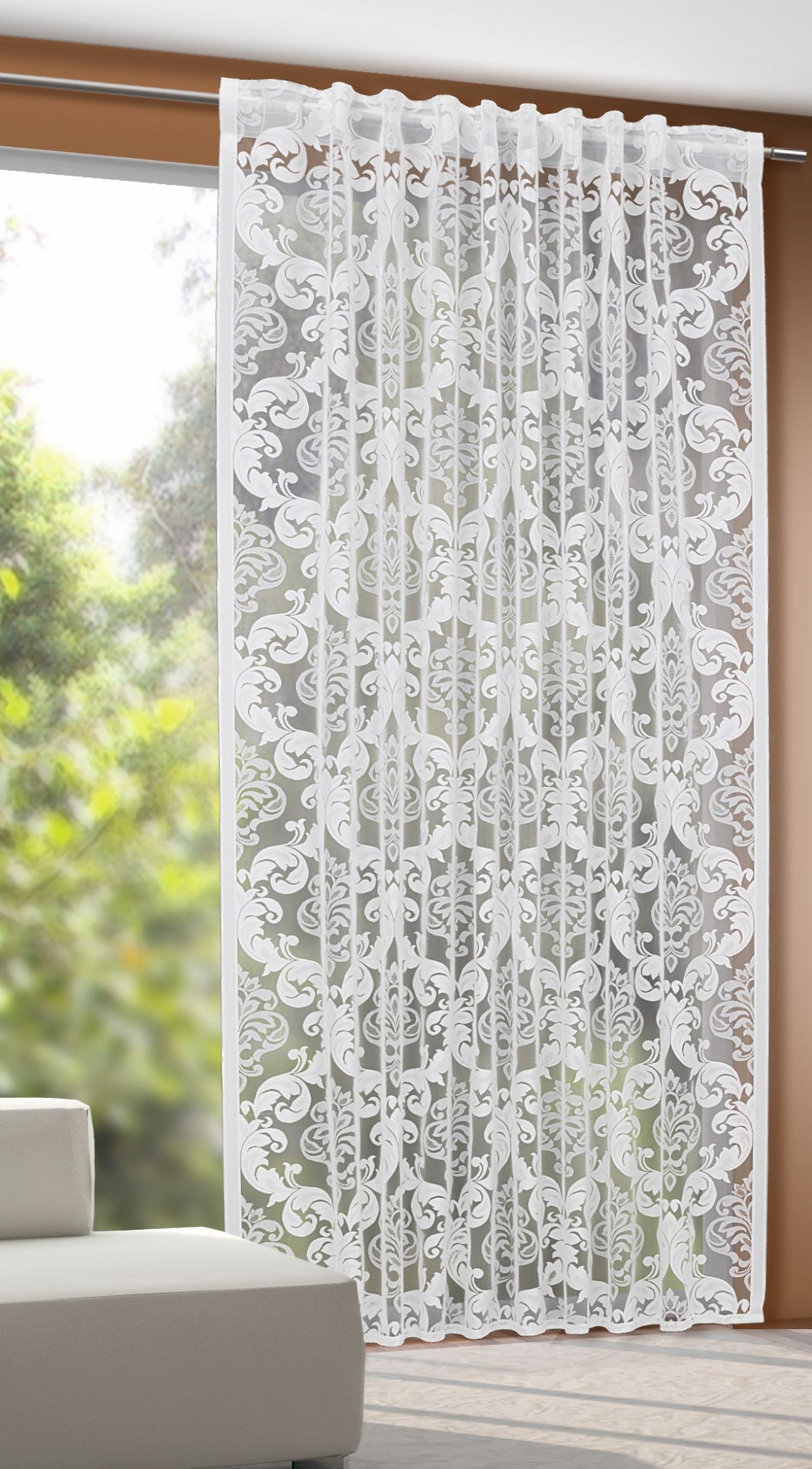 Fensterstore "Anabell" beige von Albani - Vorhang mit verdeckten Schlaufen