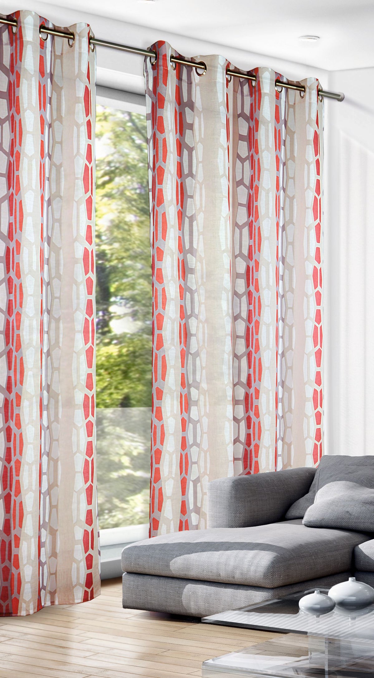 Ösenschal rot 280x135 cm von Albani