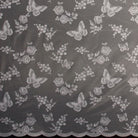 Detailbild Jacquard Store "Schmetterlinge" weiß 145x450 cm - Fertiggardine von Albani