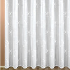 Fensterstore Jacquard weiß von Albani mit Gardinenband zur einfachen Montage - moderne Gardine für alle Wohnräume und Büros