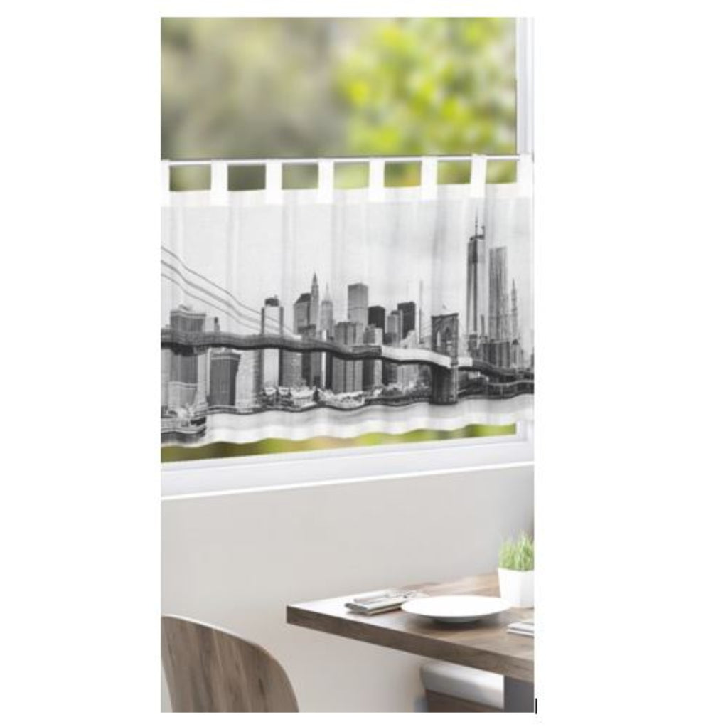 Schlaufenpanneau Skyline von Albani - moderne Kurzgardine 