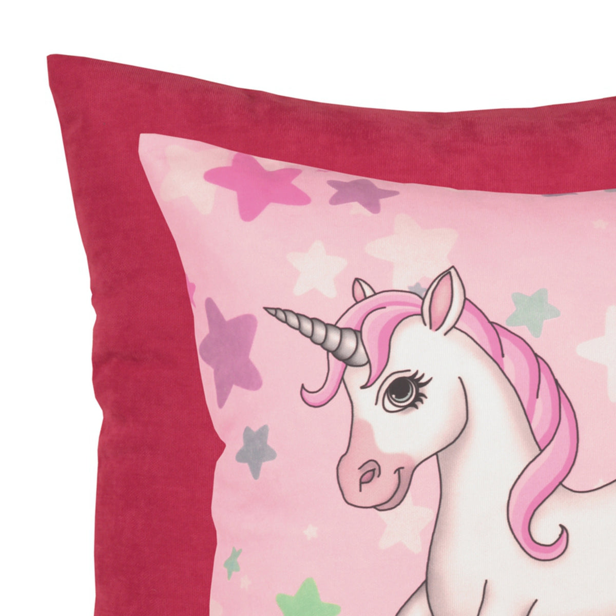 Zierkissen Unicorn rosa von Albani - Kinderzimmer Kissenhülle - Detailansicht