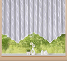 Fertigstore "Wellenbogen" weiß 120x300cm - Jacquard Gardine von Albani