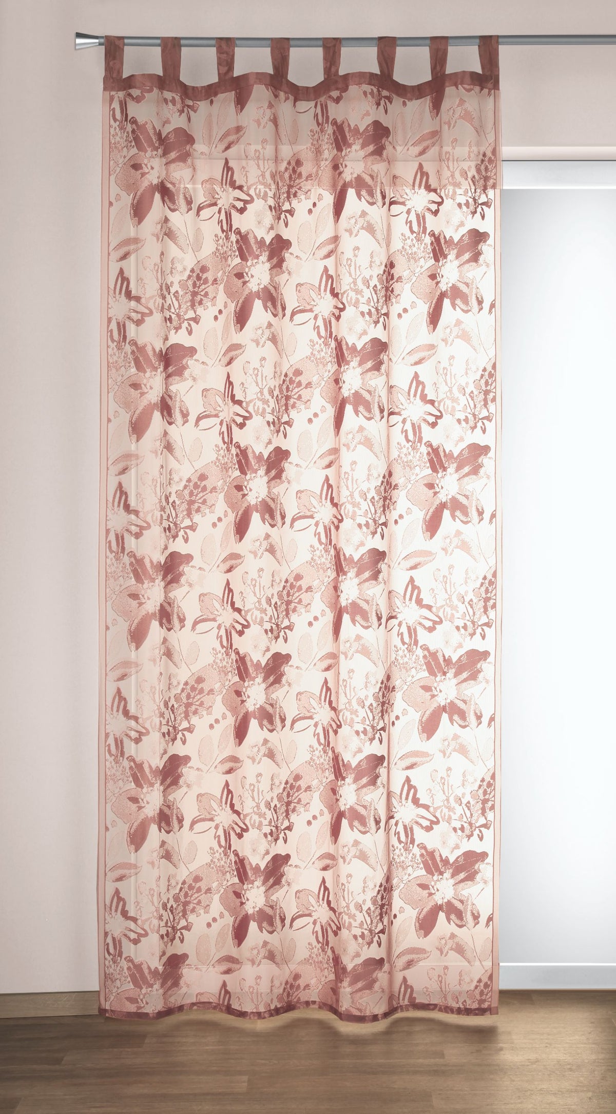 Schlaufenschal Sanne in rose - Dekoschal  mit Blumenmuster von Albani