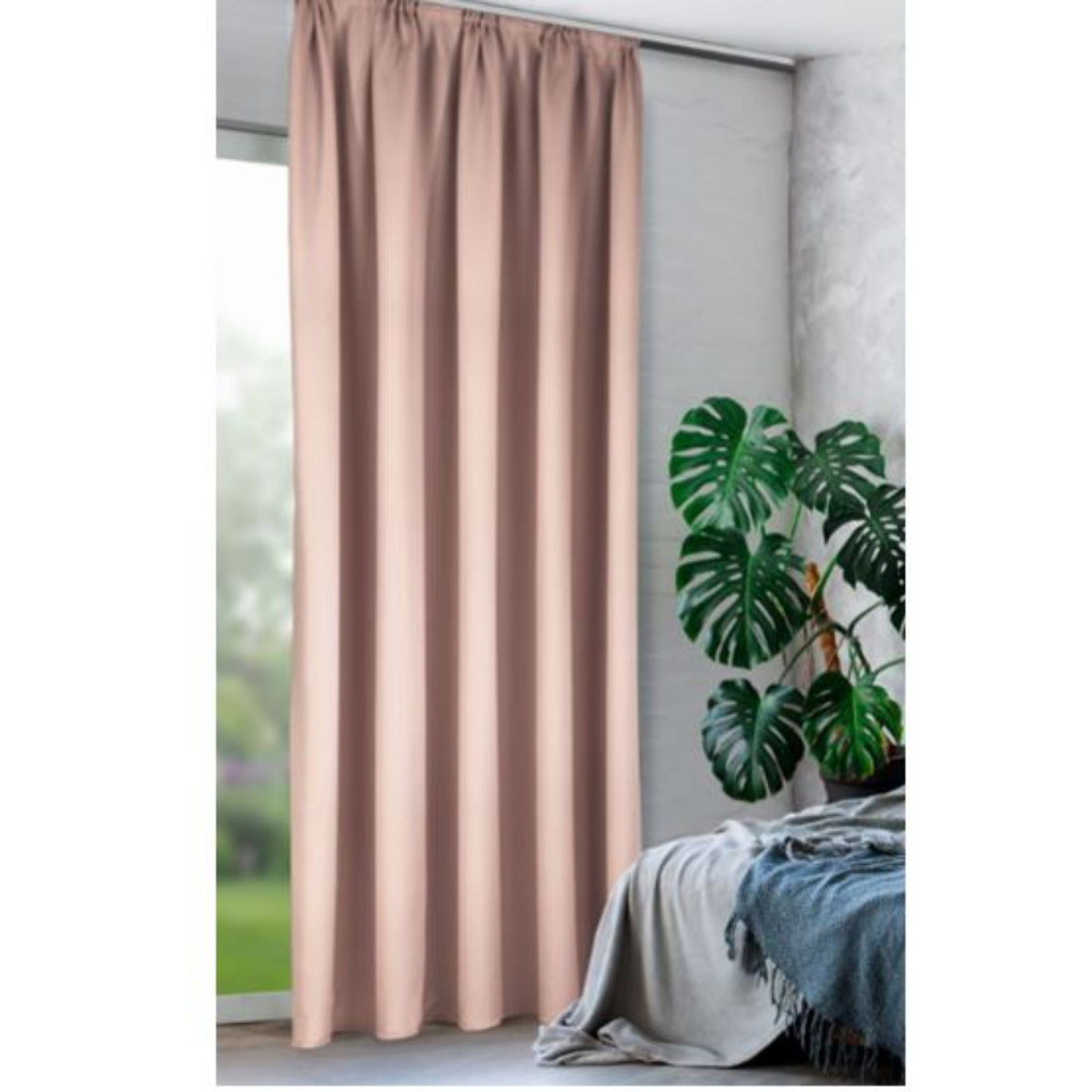 Fertigschal Barletta rosa von Albani - Vorhang mit Smokband