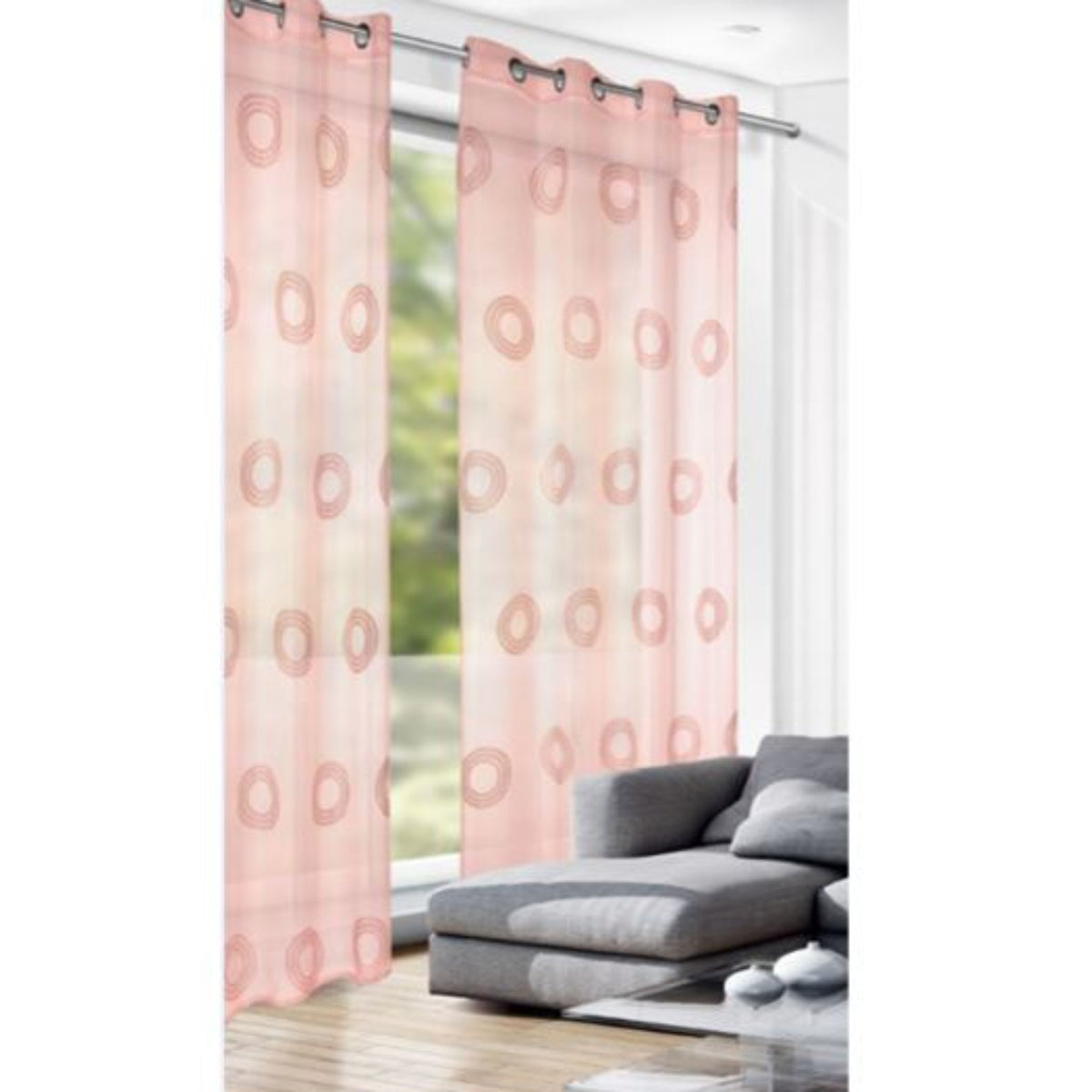 Ösenschal Makadi rosa von Albani - Vorhang mit Ösen