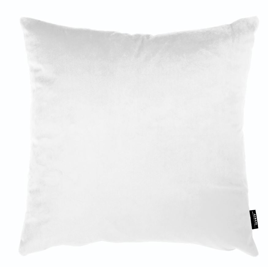 weiße Kissenhülle aus Polyester mit Reißverschluss, 45x45 cm