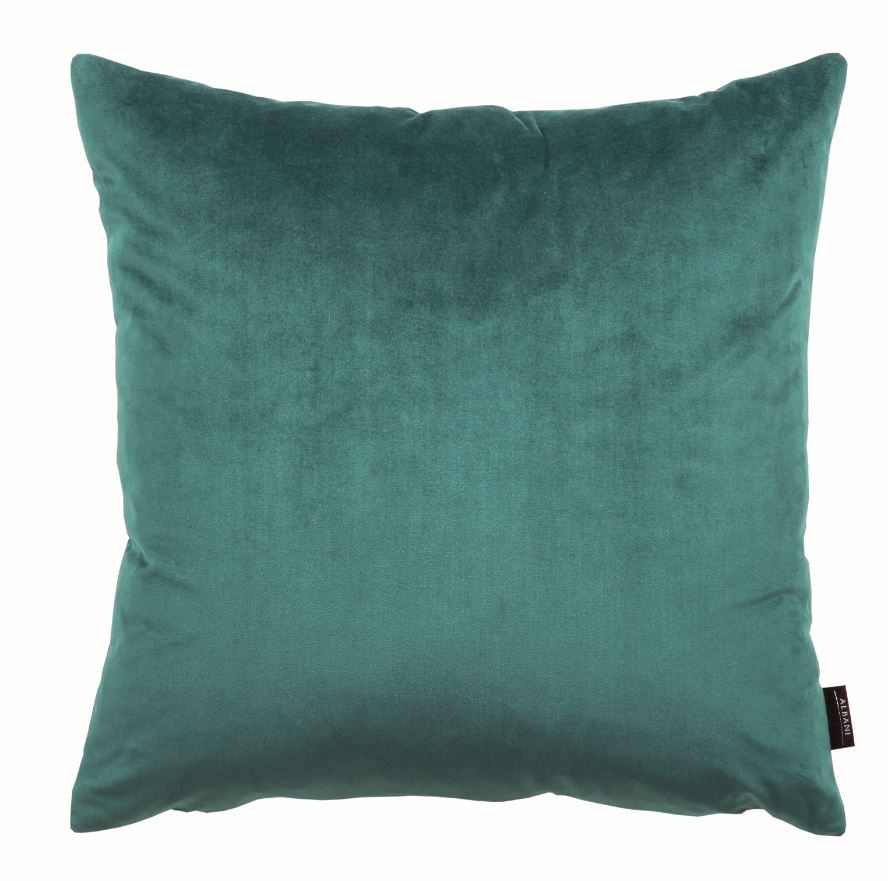 blaue Kissenhülle aus Polyester mit Reißverschluss, 45x45 cm