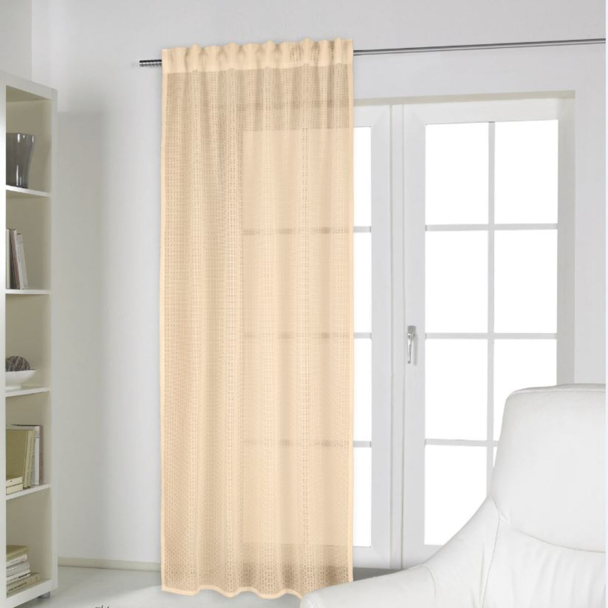 Fertigschal Teja beige von Albani - Vorhang mit verdeckten Schlaufen
