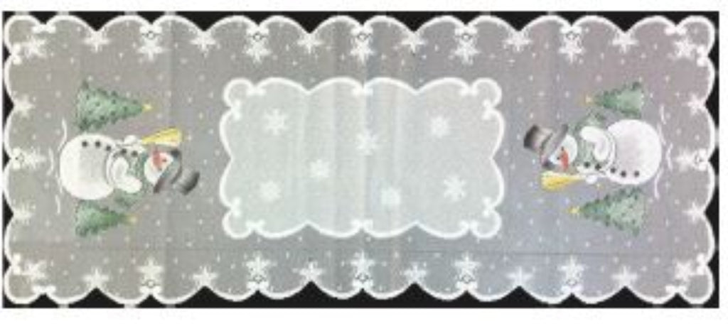 Tischläufer Jacquard Schneemann 40x140 cm