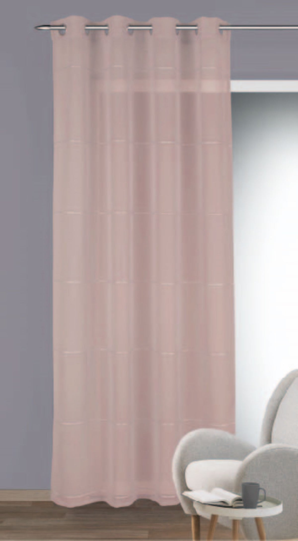 Ösenschal Oviedo rosa von Albani - Vorhang mit Ösen