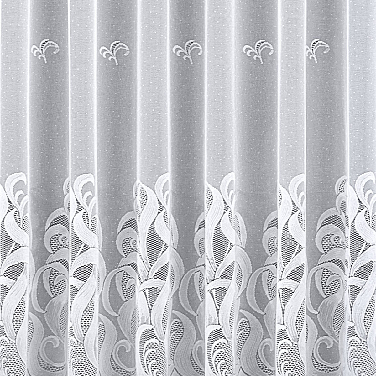 Fensterstore "Lauren" weiß Detail