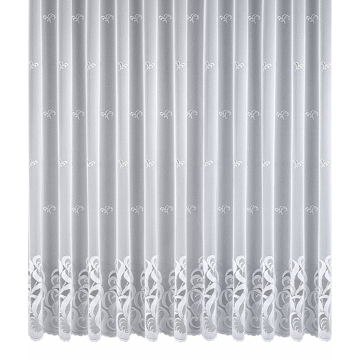Fensterstore "Lauren" weiß von Albani, mit Gardinenband zur einfachen Montage - elegante Gardine für Wohnräume