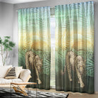 Fertigschal Leopard halbtransparent von Albani - Vorhang mit verdeckten Schlaufen