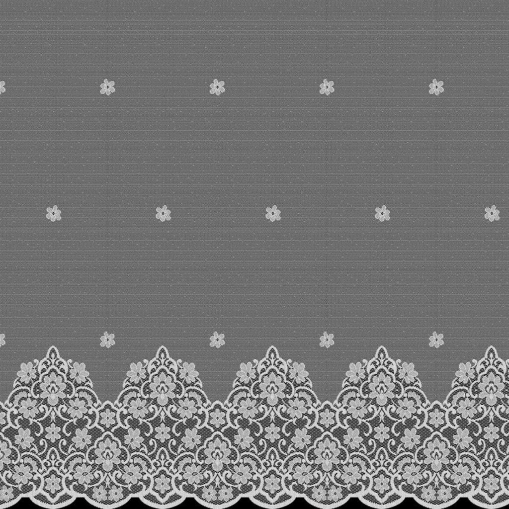 Fensterstore "Floral" weiß von Albani - Gardine mit Gardinenband