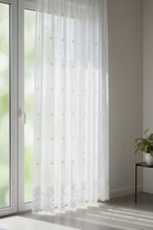Fertigstore Floral von Albani - weiße Gardine mit Kräuselband