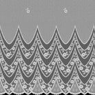 Detailansicht Jacquard Blumenfensterstore weiß - Gardine von Albani