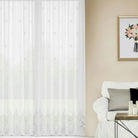 Jacquard Langstore weiß von Albani - Fertigstore mit Gardinenband