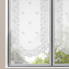Fensterbild Jacquard weiß