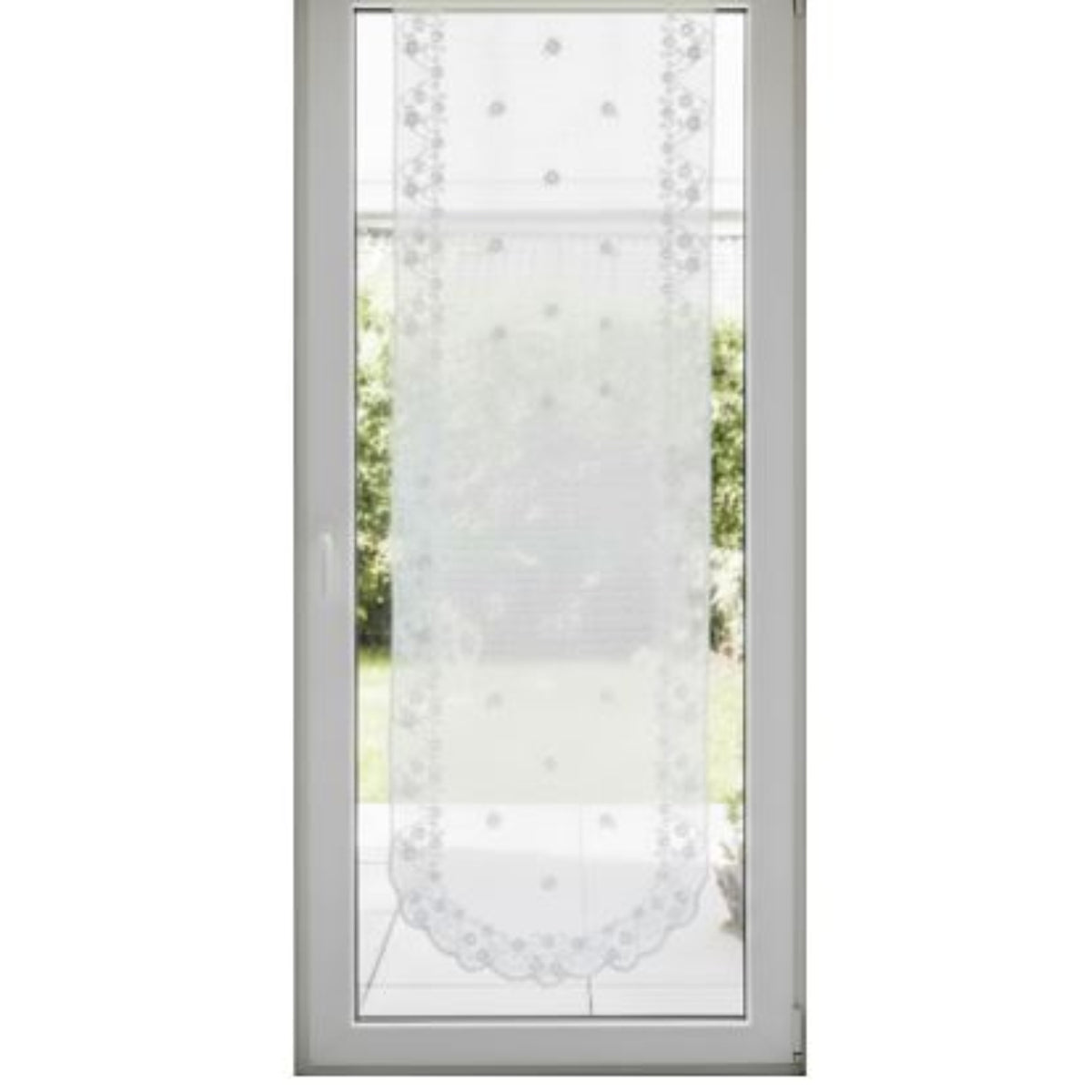 Fensterbild Jacquard weiß