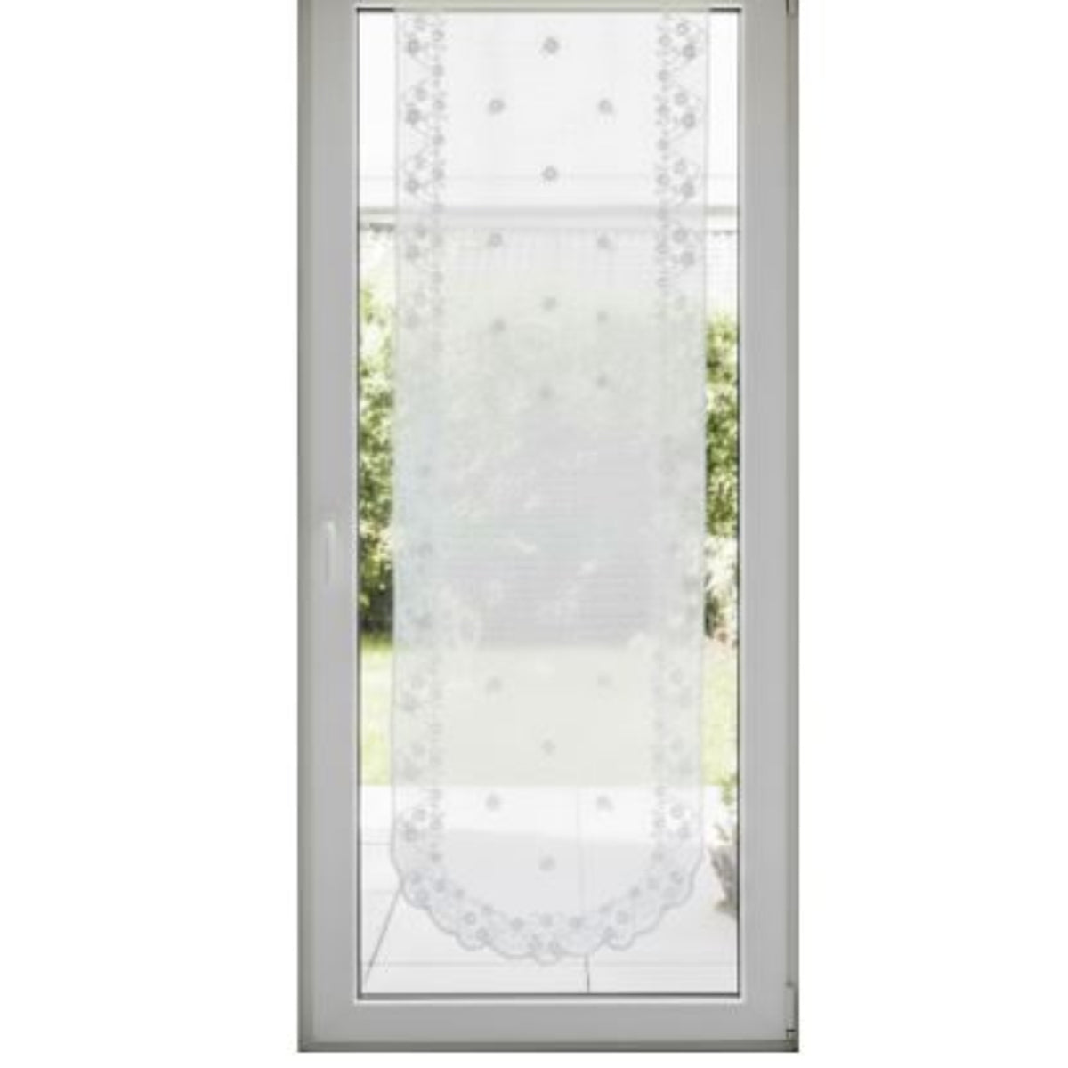 Fensterbild Jacquard weiß