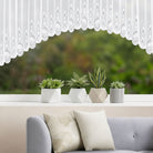 Fertigstore C-Bogen weiß von Albani - Blumenfenster Gardine mit Kräuselband