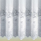 Nahaufnahme Fertigstore Jacquard weiß von Albani - Gardine mit Kräuselband