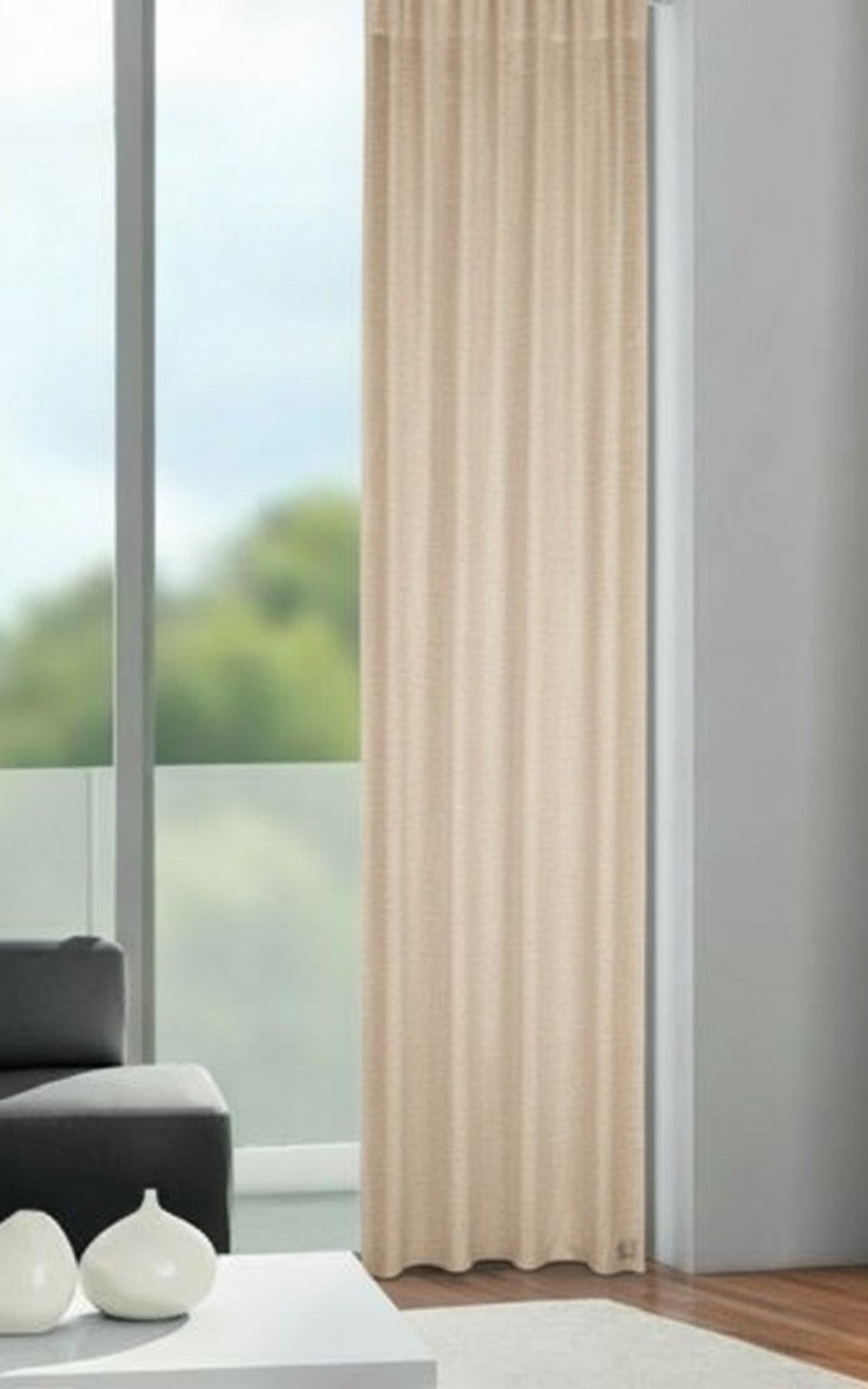 Fertigschal Warris beige von Albani - Vorhang mit verdeckten Schlaufen