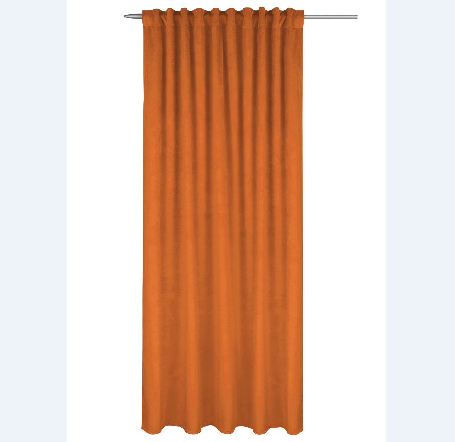 Fertigschal Glory orange von Albani - Vorhang mit verdeckten Schlaufen
